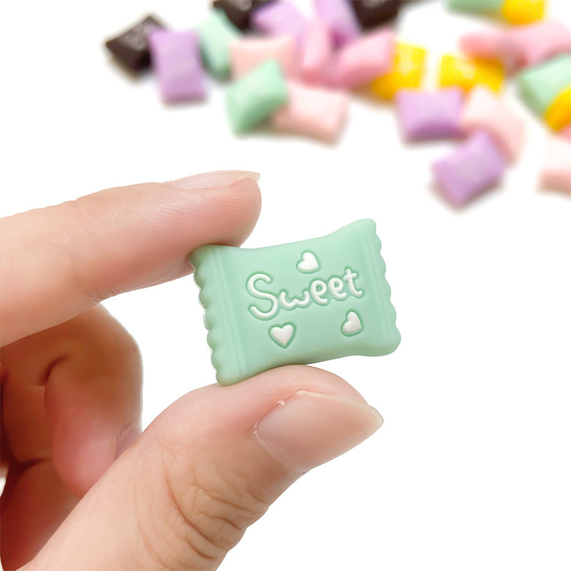 20Pcs Silicone 3D Focal Beads Color Candy Macaron With Sweet Text 5