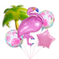 Rainforest Theme Flamingo Pineapple Foil Balloon Set Party Decoration 7