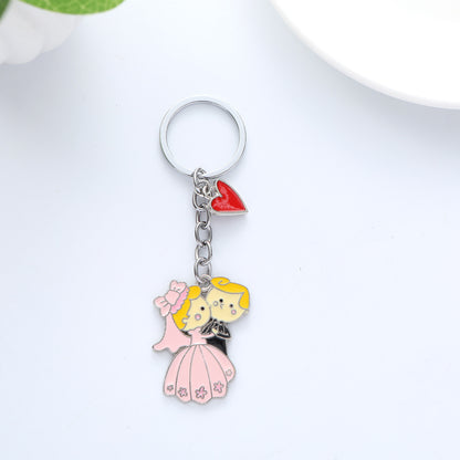 Love Couple Alloy Keychain Metal Romantic Charm 15