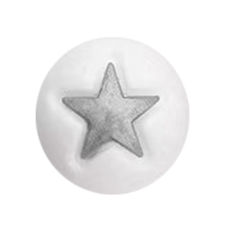 50pcs 15mm Heart Star Silicone Beads Solid Color 23