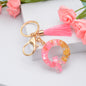 Resin Pink Tassel Letter Keychain A to Z Initial Charm 43