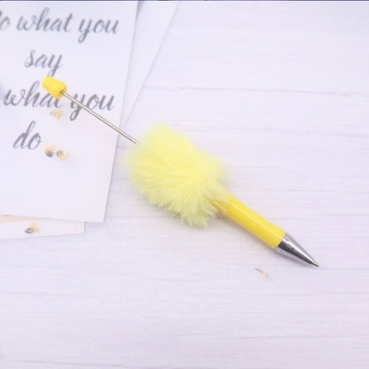 Fuzzy Plush Beadable Ballpoint Pens DIY Craft Supplies Decorative 10