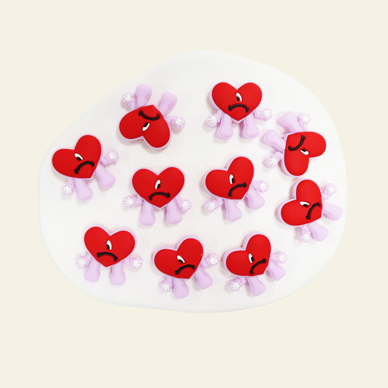 Silicone Focal Beads Heart Character Legs and Arms Design 10