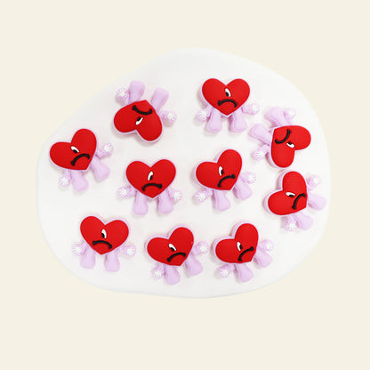 Silicone Focal Beads Heart Character Legs and Arms Design 10