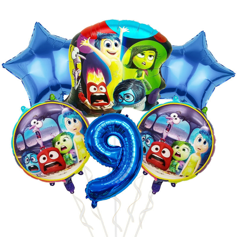 Inside Out Foil Balloon Set Kids Birthday Party Decoration 5pcs 10pcs 31