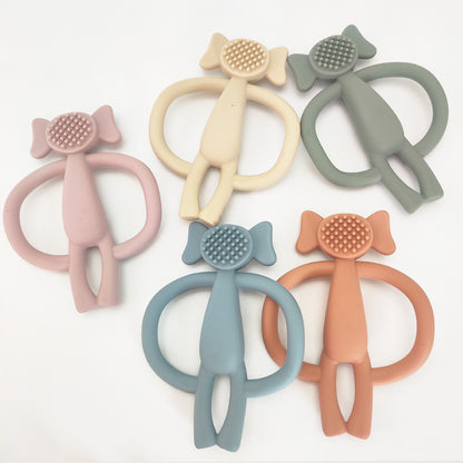 Elephant Silicone Teething Toy Set for Baby 2 Pcs