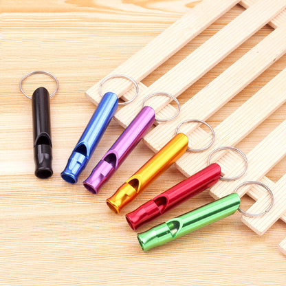 Outdoor Survival Self Defense Whistle Keychain Aluminum Alloy 9x47mm