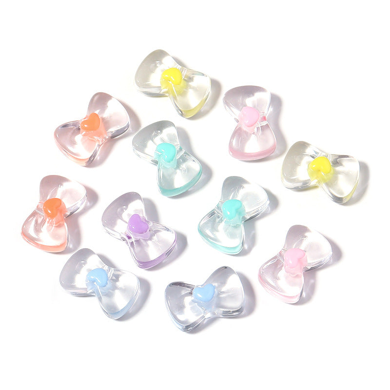 100 Pack Transparent Multi-Style Acrylic Beads Bracelet Accessories 37