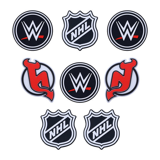 20pcs Silicone Focal Beads Sports Team Logo Various Designs