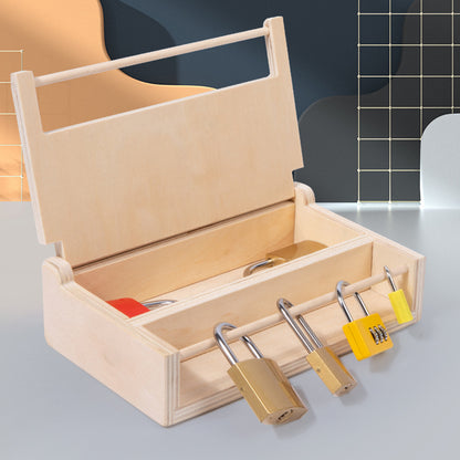 Wooden Unlock Action Training Montessori Toys for Kids 2