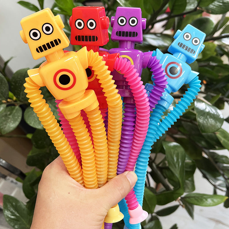 Robot Pop Tubes Sensory Fidget Toys Flexible Articulated Design