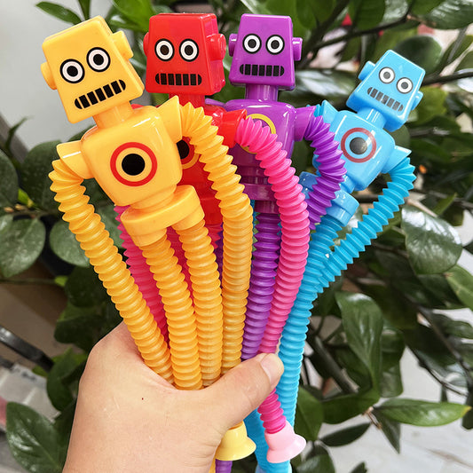Robot Pop Tubes Sensory Fidget Toys Flexible Articulated Design