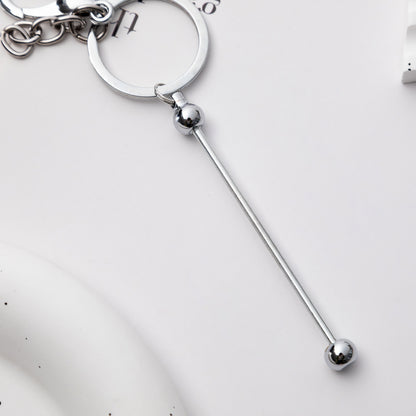 DIY Beadable Keychains Stainless Steel 14.8x3.0cm Craft Supplies 4