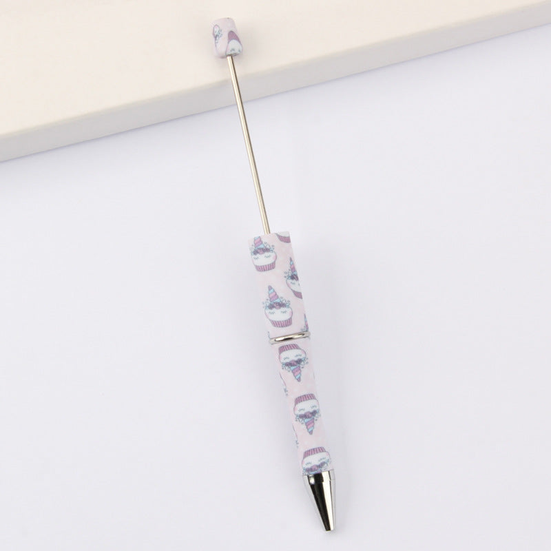 Printed Pattern Beadable Ballpoint Pens DIY Craft Supplies 27