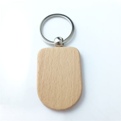 Wooden Beech Wood Keychain Blank Various Shapes for DIY 12