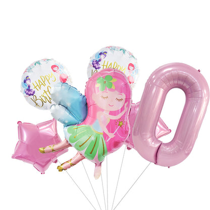 Elf Fairy Princess Foil Balloon Set Birthday Party Decoration 13