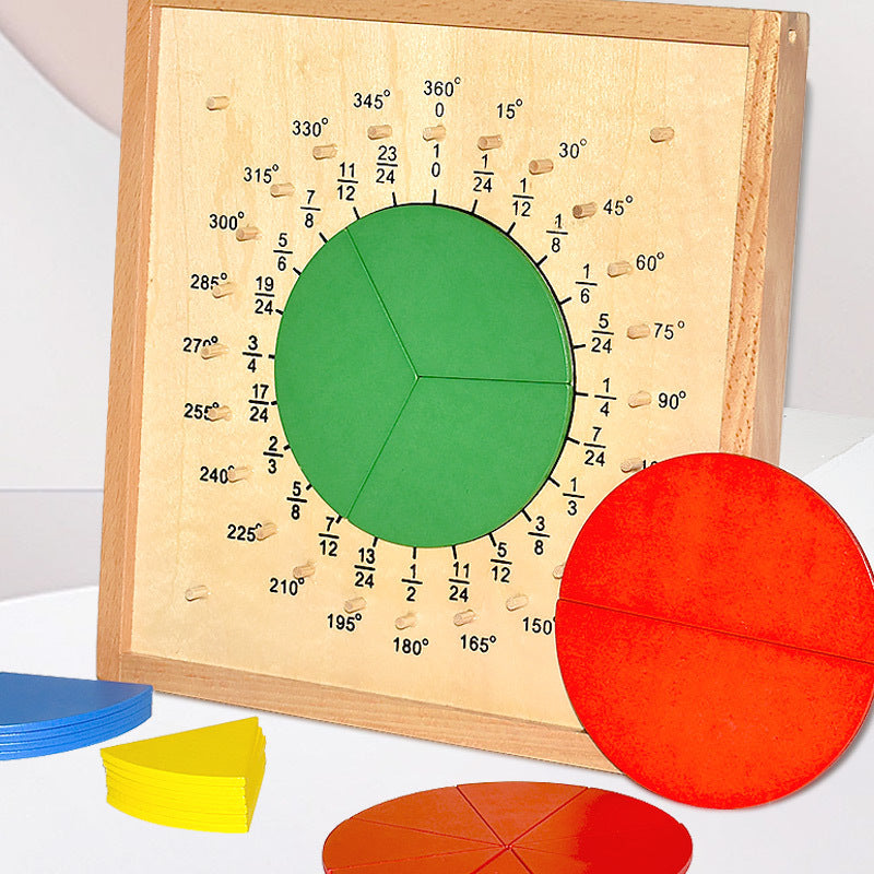 Wooden Montessori Toys Circular Score Plate Educational Toy 2