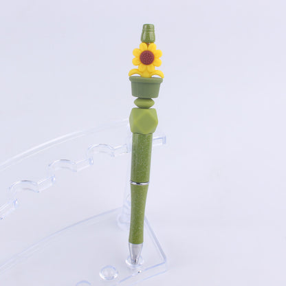 Sunflower Silicone Beaded Pens Handmade Office School Supplies Gift 12