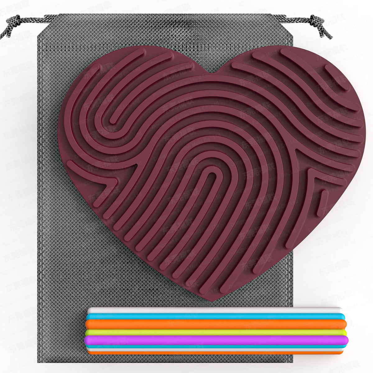 Silicone Sensory Active Plate Board Fidget Toy Round or Heart Shape 7