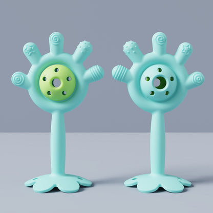 Silicone Baby Teething Toy Palm Ringing Teether for Infant 9