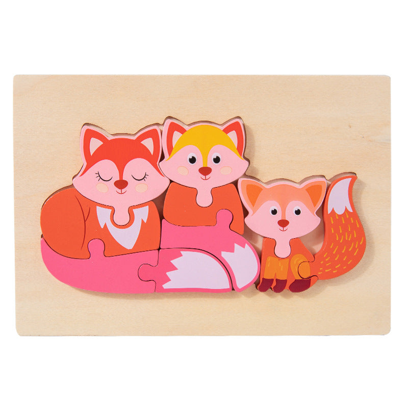 Animal Wooden Puzzle Educational Toy for Kids 17