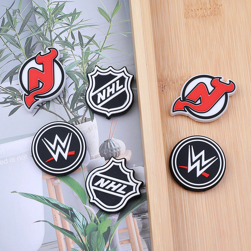 20pcs Silicone Focal Beads Sports Team Logo Various Designs 3