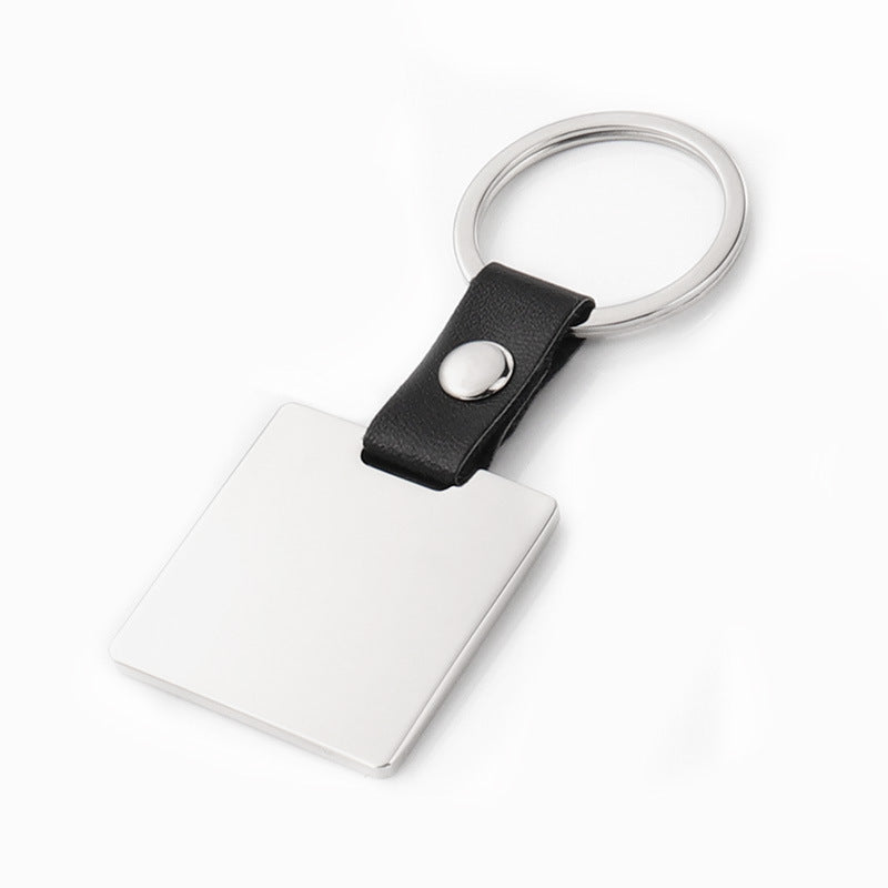 Blank Photo Frame Leather Keychain Zinc Alloy Material 9