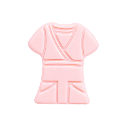 10pcs Silicone Focal Beads Cloth Shirt Shape with Belt Detail 7