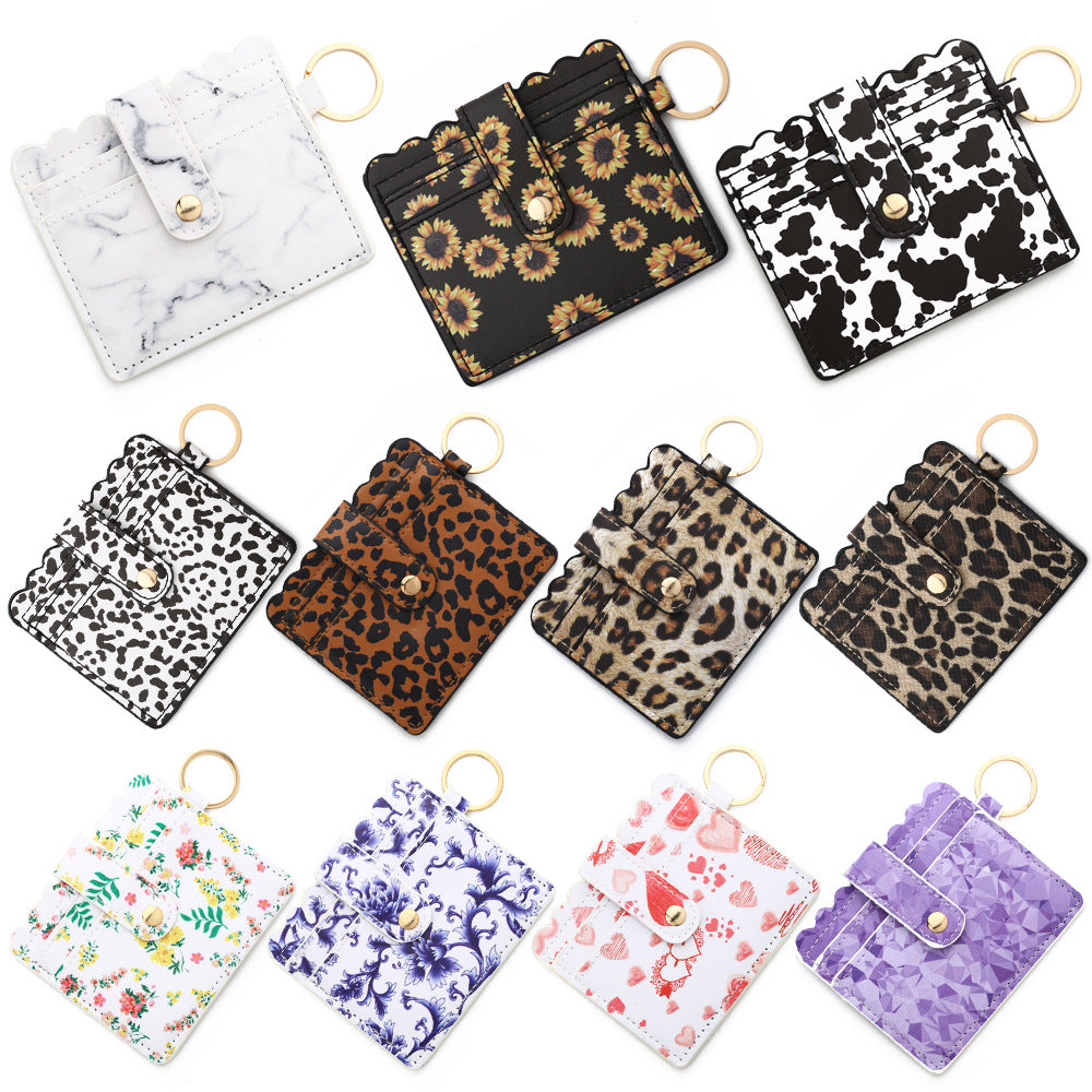 PU Leather Keychain Coin Purse Card Holder Compact Design 2