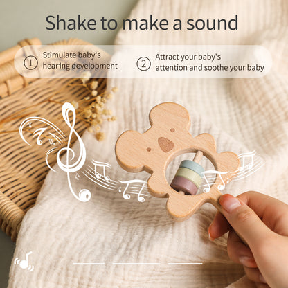 Wooden Koala Teether Toy for Babies Fine Motor Skills 5