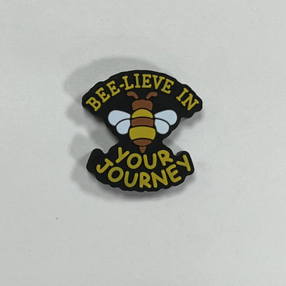 20pcs Silicone Focal Beads Glow In The Dark Animal Bee With Printed Text 9