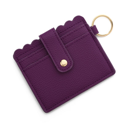 PU Leather Keychain Coin Purse Card Holder Compact Design 35