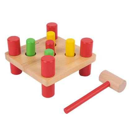 Wooden Montessori Toys Hammering Peg Wooden Educational Toy 7