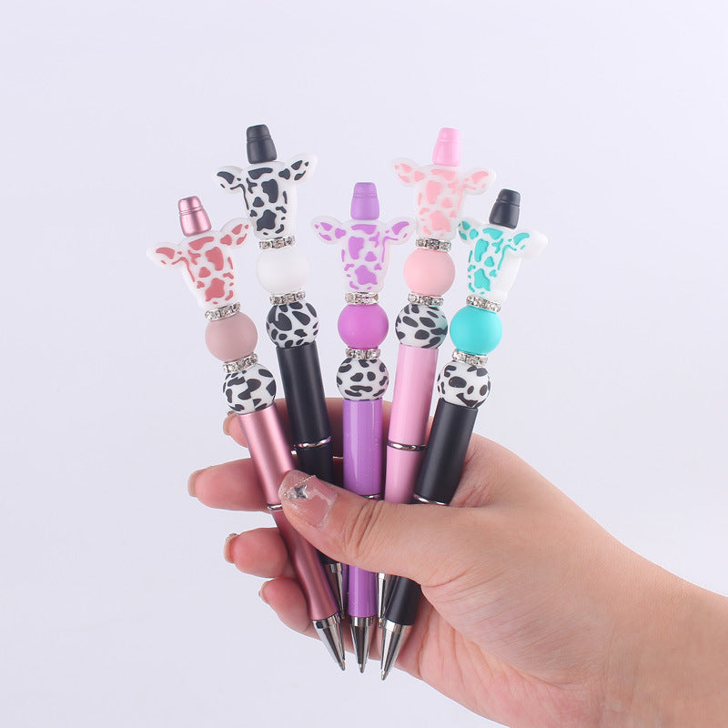 Cowhead Silicone Beaded Pens Colorful Handmade Office School Supplies 2
