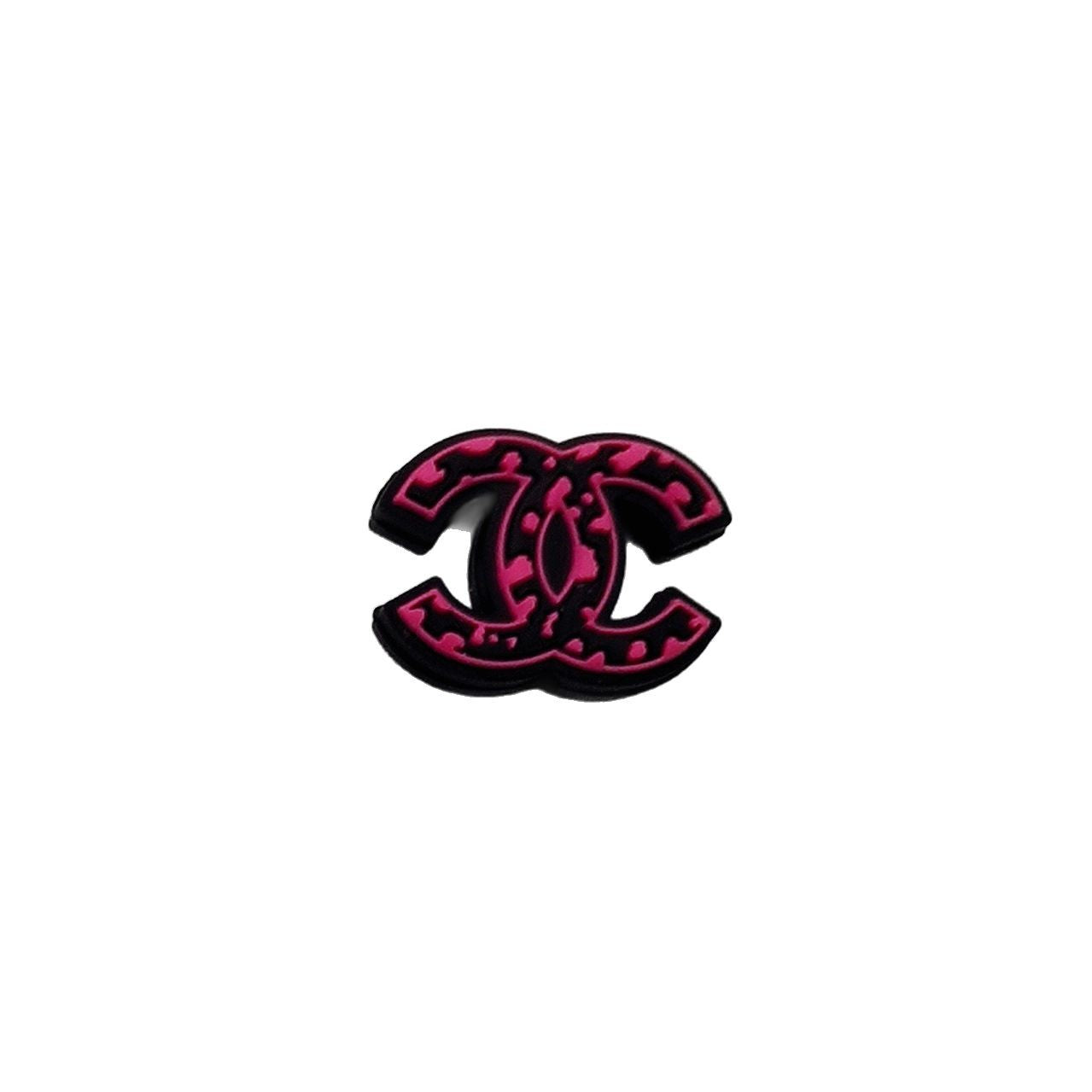 20Pcs Silicone Focal Beads Designer Interlocking C Logo Shape 5