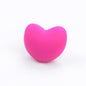 20pcs Silicone Focal Beads Heart Shaped Smooth Surface 12