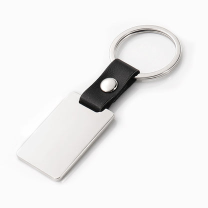 Blank Photo Frame Leather Keychain Zinc Alloy Material 7