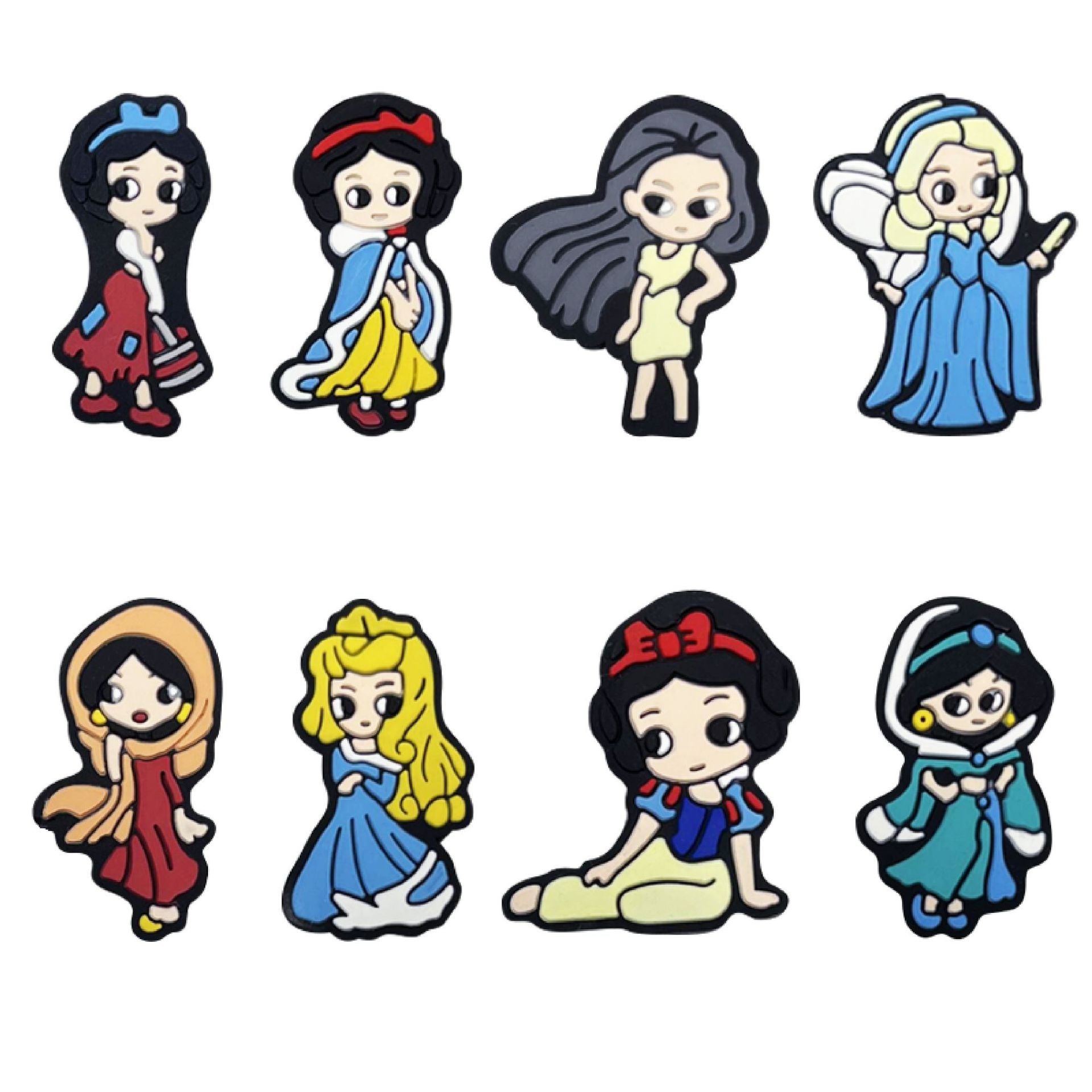 Silicone Focal Beads Cartoon Princess Sitting Pose 5