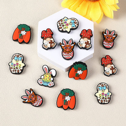 Silicone Focal Beads Easter Bunny Egg Rabbit Ears Design 2