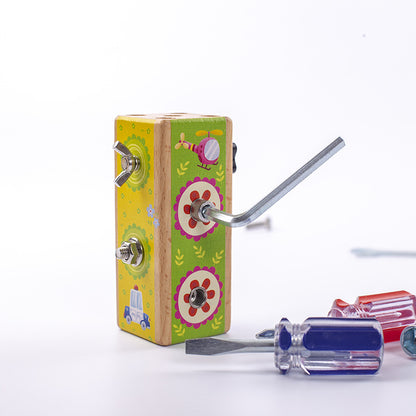 Wooden Montessori Toys Busy Engineers Screw Fine Motor Skills 5