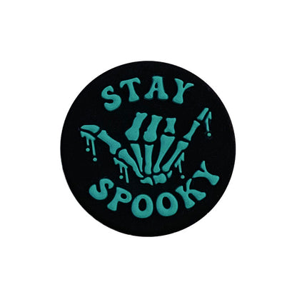 20Pcs Silicone Focal Beads Ghost Finger With Dripping Bones and Text 8