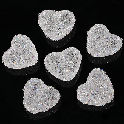 20pcs 20mm Rhinestone Heart Acrylic Beads for Jewelry Making 17