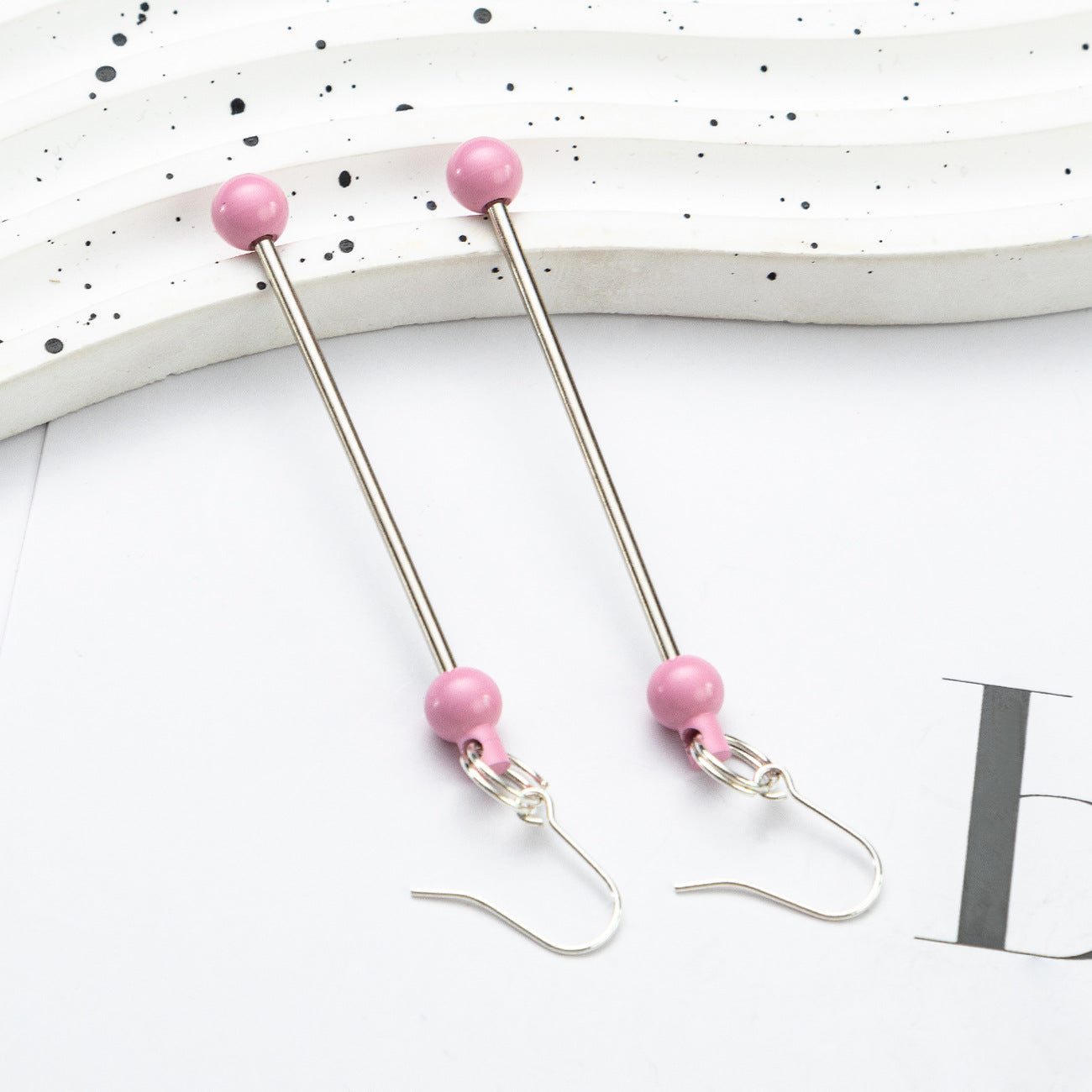 Beadable Earrings Metal DIY 7.8cm Length Craft Supplies 14