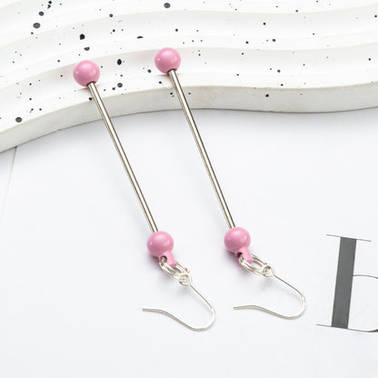 Beadable Earrings Metal DIY 7.8cm Length Craft Supplies 14