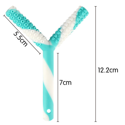 Orthodontic Y Shaped Silicone Teether Toy for Babies 8