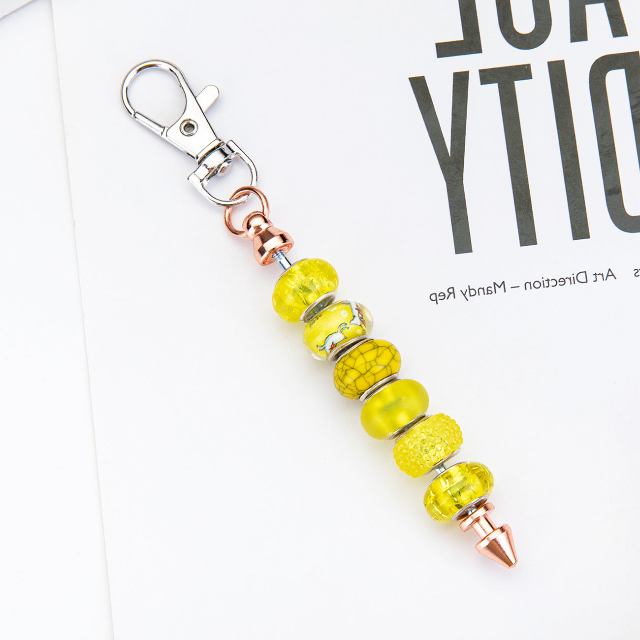Beadable Keychain Metal Conical Bullet DIY Craft Supplies 2