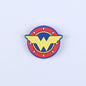20Pcs Silicone Focal Beads Winged W Emblem Circle Frame