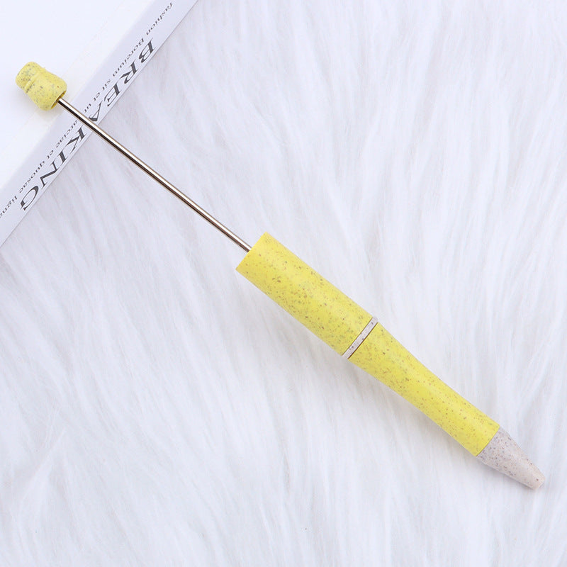 Environmentally Friendly ABS Wheat Straw Beadable Ballpoint Pens DIY Craft Supplies 8