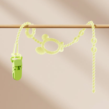 Silicone Baby Teether Anti Loss Rope with Clip 42.5cm 7
