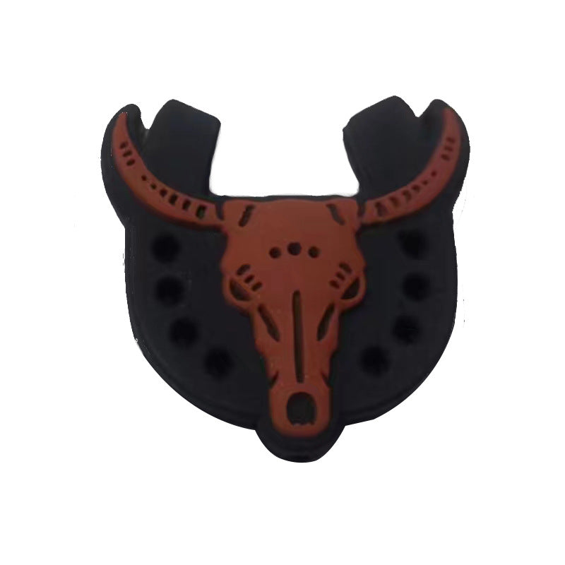 20pcs Silicone Focal Beads Highland Cow Cartoon Design 13